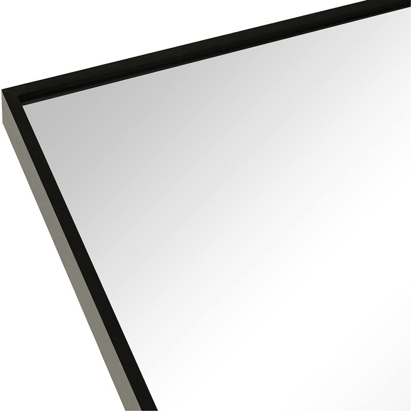 Miroir mural pour salle de bain Norby, Noir, 32" x 24"