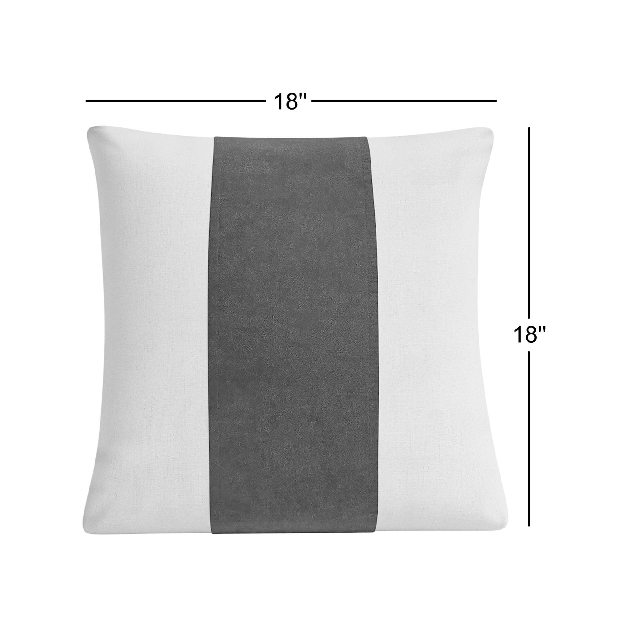 Kat Striped Cotton Throw Pillow, Navy/Ivory, 18" H x 18" W, Pillow Cover Only - No Insert