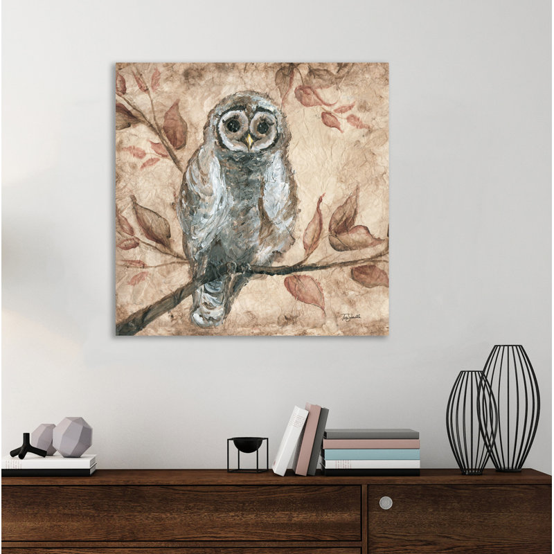 « sagesse hibou ii », reproduction sur toile tendue, H 18 po x l 18 po