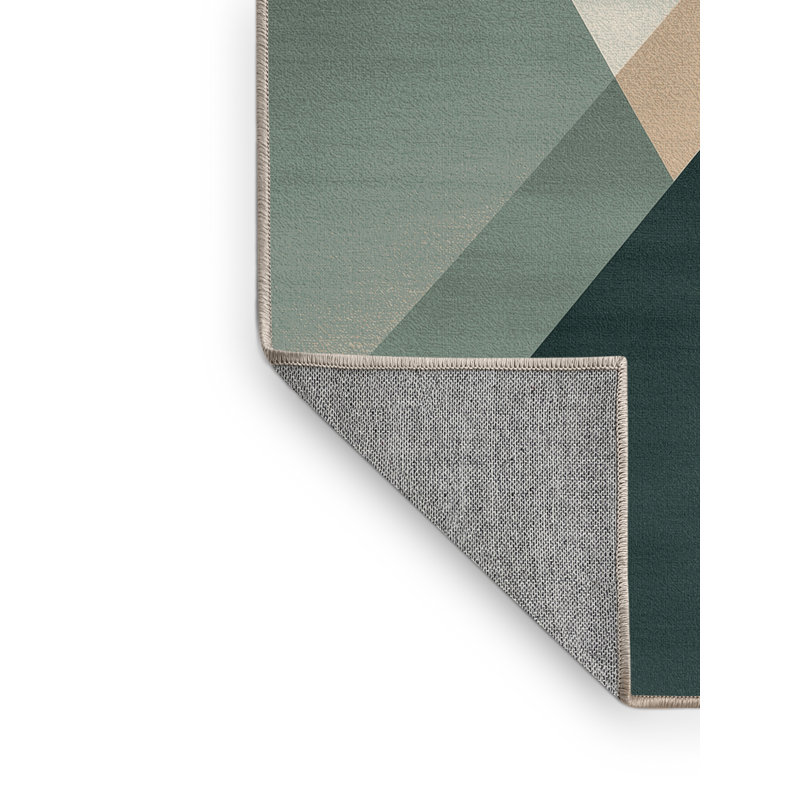 Tapis scandinave beige lavable à la machine, Carré 8 pi