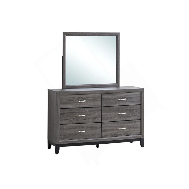 Commode Glasgow G04305-D (miroir non inclus), gris, Gris
