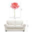 « rose sur blanc », impression sur verre Rose