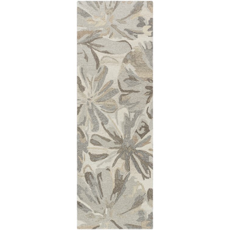Hand-Made Taupe/ Gray Wool/ Art Silk Textured Rug (2X3) - - 8571771