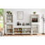 Buffet de 68 po de hauteur pour espace de vie, unité de rangement multifonctionnelle, blanc, chambre à coucher, bureau, console de 66 po, L 23,7 po x l 15,0 po H buffet blanc de pièce de 68 po de hauteur, l 23,7 po de largeur et 15 po de hauteur