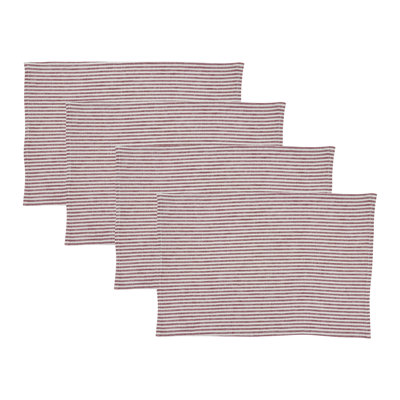 Ensemble de 4 napperons Classic Stripe