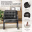 Chaise d'appoint moderne en similicuir avec dossier capitonné-513033500