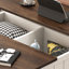 Table basse à plateau relevable Farmhouse avec rangement, table centrale avec station de charge et ports USB