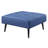 Antonia Blue Adjustable Sofa with Ottoman