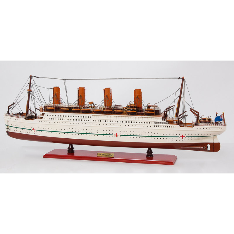 SS Britannic Painted Medium Cruiseship Model