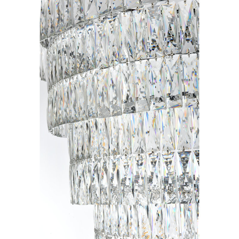 Iva 41 inch Rectangular Chandelier, Chrome