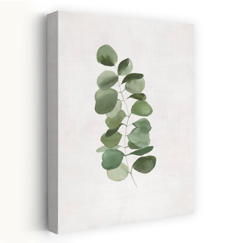 «Eucalyptus Simplicity» sur toile, art mural contemporain abstrait, H 36 po x l 24 po