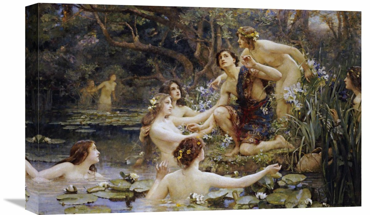 Hylas and the Water Nymphs by Henrietta Rae Painting Print on Wrapped Canvas