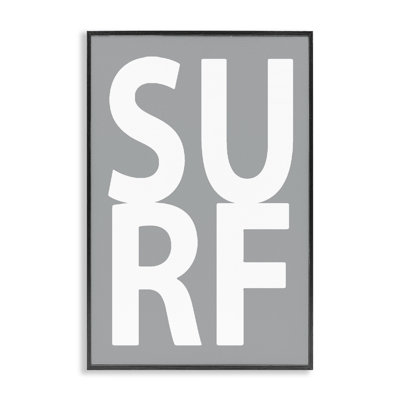 «Surf Word on Gray», estampe numérique par Jamie MacDowell