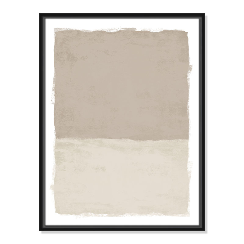 «Silent Sands I Print» par Natalie Carpentieri, Cadre flottant noir, 19.5' W x 25.5' H