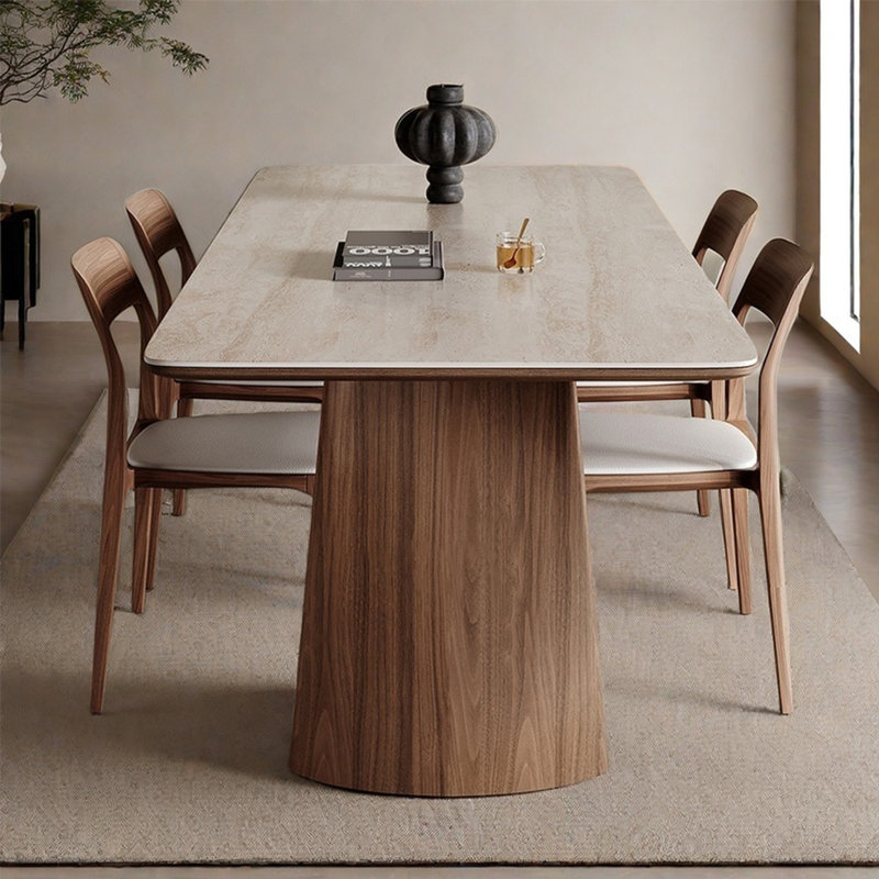 Ensemble de table de salle à manger de luxe européen à lumière simple, H 29,5 po x L 55,1 po x l 29,5 po