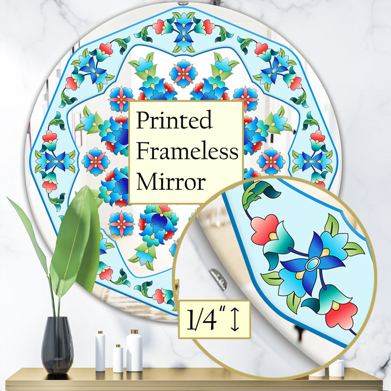 Miroir d'appoint Ottoman, H 23,6 po x l 23,6 po