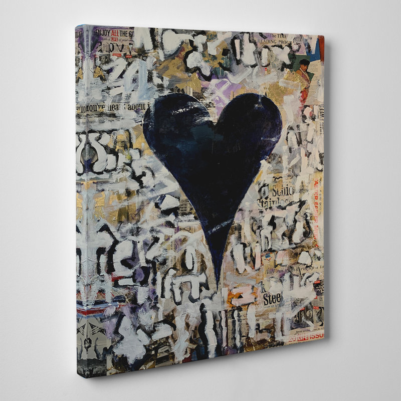 Aided " Onyx " by Salvatore Principe, 40" H x 30" W, Wrapped Canvas