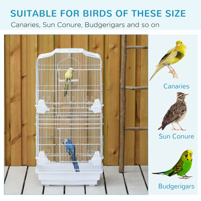 92cm Steel Flat Top Table Top Bird Cage with Stand