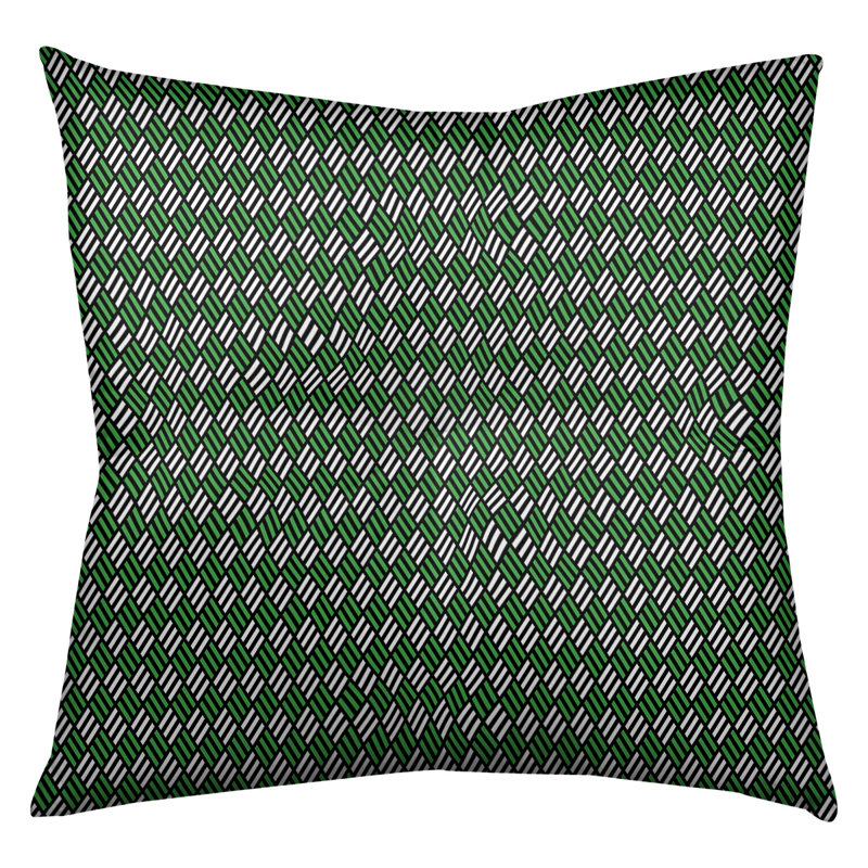 Coussin de sol Katelyn Elizabeth, 30 x 30, Noir / Vert