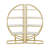 Round Bookcase, Home Office 4 Tier Bookshelf Open Freestanding Storage Shelf, MDF Board & Metal Frame