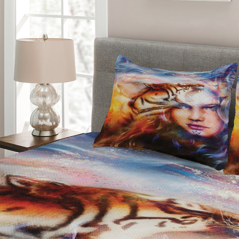 Polyester Coverlet, King Bedspread + 2 Shams