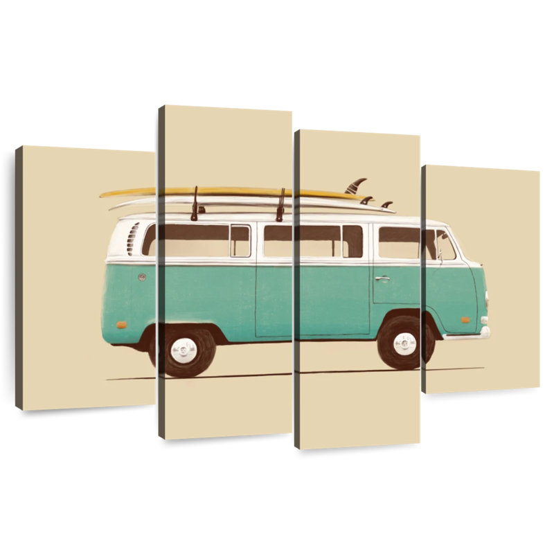Mehar Blue Retro Van, H 22 po x l 36 po