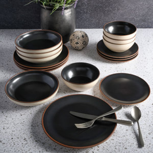 Gibson Elite Contempo 16 Piece Dinnerware Set, Service for 4