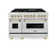 ZLINE Autograph Edition 48 in. Legacy Dual Fuel Range in Satin Steel w/ Accents