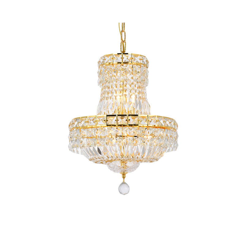 Lustre empire unique à 6 lumières Stinnett, Doré, H 19 po x l 14 po x P 14 po