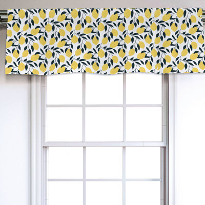 Sateen Floral Ruffled Window Valance