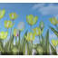 Décalcomanie de fenêtre statique jaune Tulip