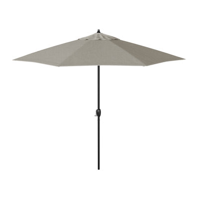 Parasol en fibre de verre 9 pi en aluminium noir 9 pi