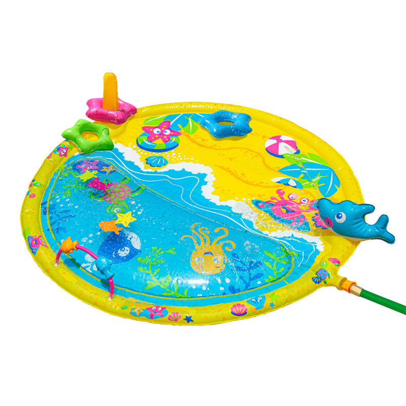 Wiggle 'N Waves Blue Vinyl Kids Sprinkling Mat