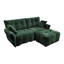 Canapé moderne à 2 places avec 1 repose-pieds et coussin décoratif-1825195362
