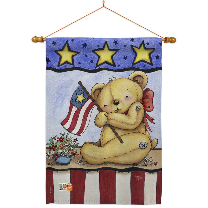 Double Sided 40'' H x 28'' W Polyester Animal Flag Set