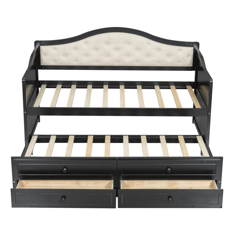 Daybed With Trundle, Black