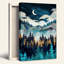 Art mural sur toile Blue Pine Forest-132894167
