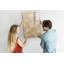 Magnetic Memo Board Whiteboard - 60 x 90 cm - With Marker and Magnets - Triangles abstraction