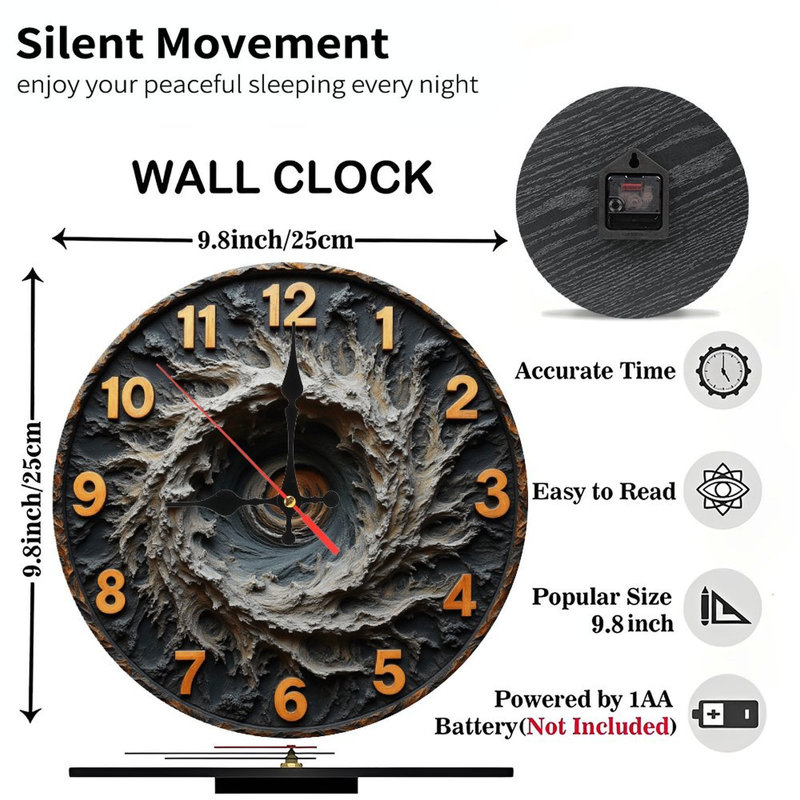 Round Swirl Wall Clock