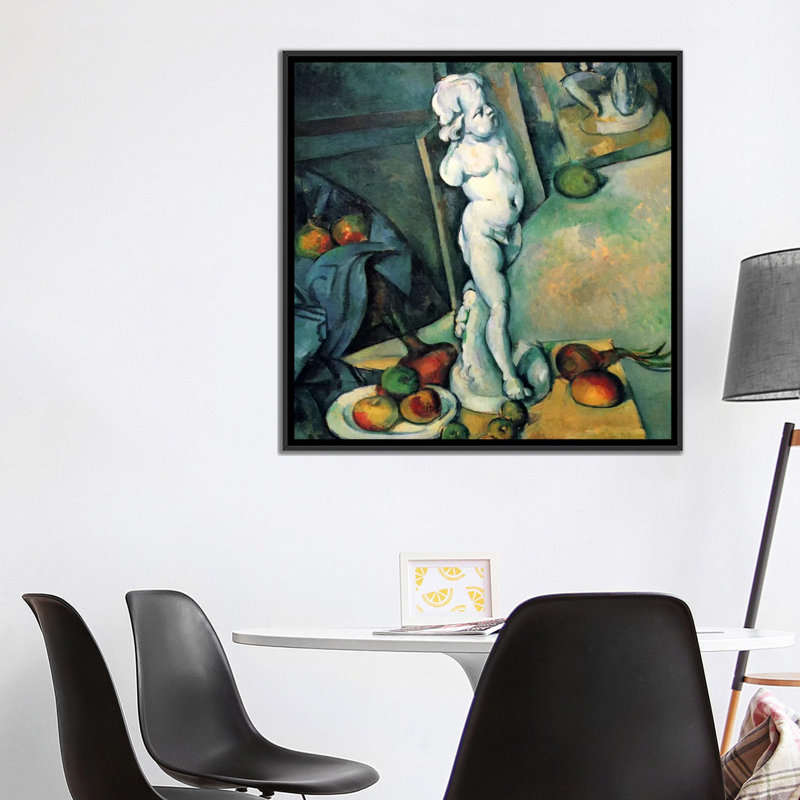 «Still Life with Cherub» par Paul Cezanne, reproduction d'art sur toile tendue, H 37 po x l 37 po x P 1,5 po, Pas de tapis