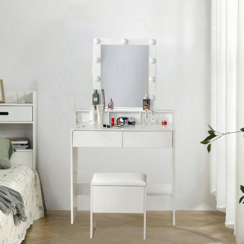 Aundreah Dressing Table with Mirror