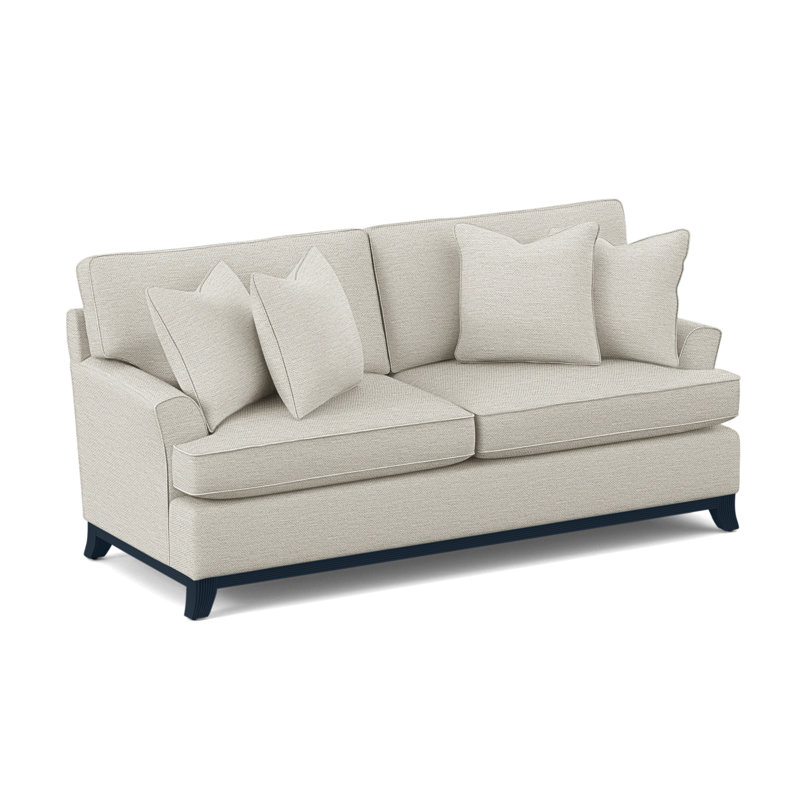 Oaks Way Sofa, White Performance Fabric; 0851-94, Nickel