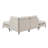 Linen Upholstered Modular Sectional With Metal Legs-201946788