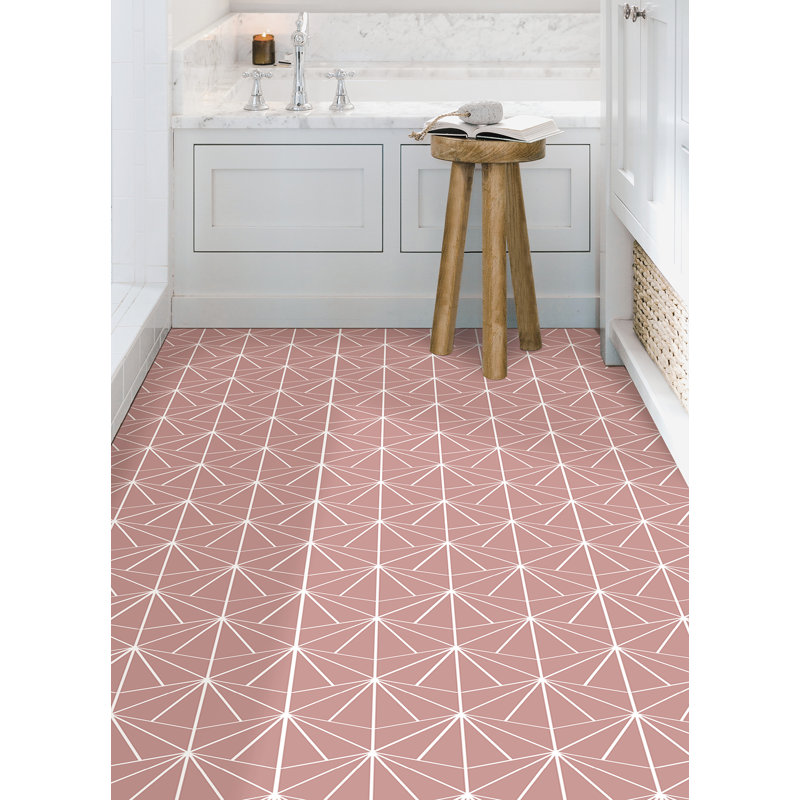 12" x 12" x 1.5mm Vinyl Tile, Pink