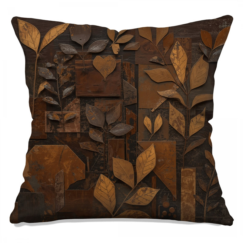 Coussins décoratifs Brown Leaf, 26 po x 26 po