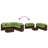 Latitude Run® Patio Sofa Set With Cushions Poly Rattan-1784150230-1784150225-1784150222