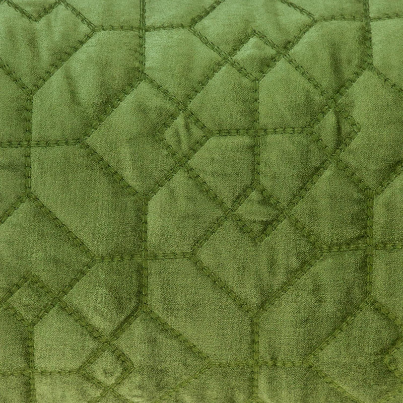 Parkland Collection Sora Transitional Quilted Olive Throw Pillow, Green