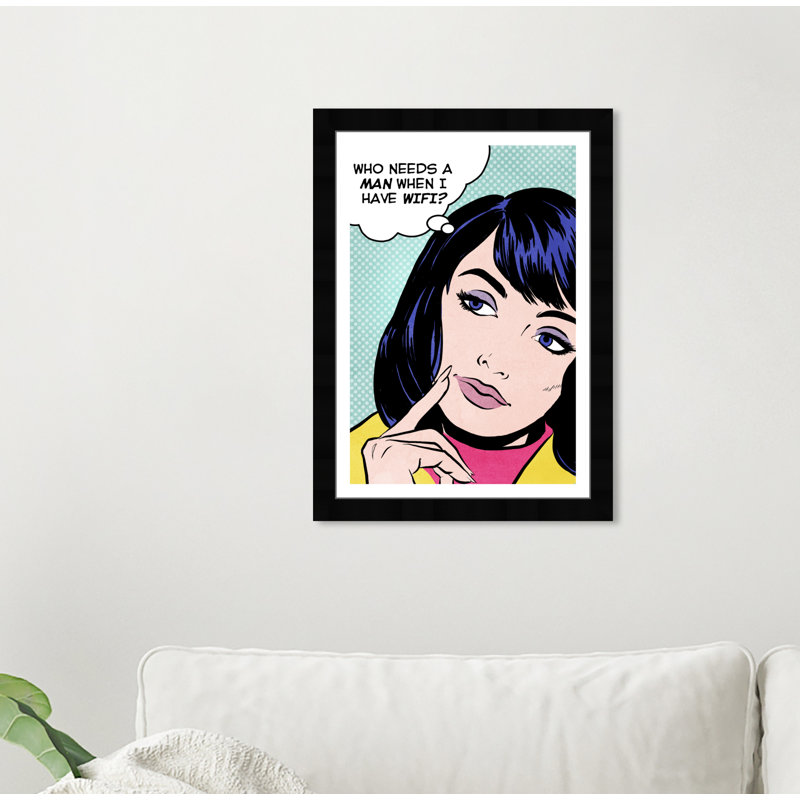 «Publicité rétro Comic Wifi Comics» - Reproduction encadrée sur papier