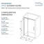 Porte de douche pivotante 36 po x 76 po avec verre transparent Irene-69322766