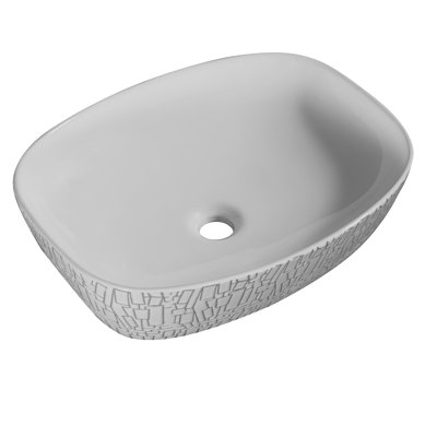 Juvia 12.5'' Gray Vitreous China Oval Bathroom Sink